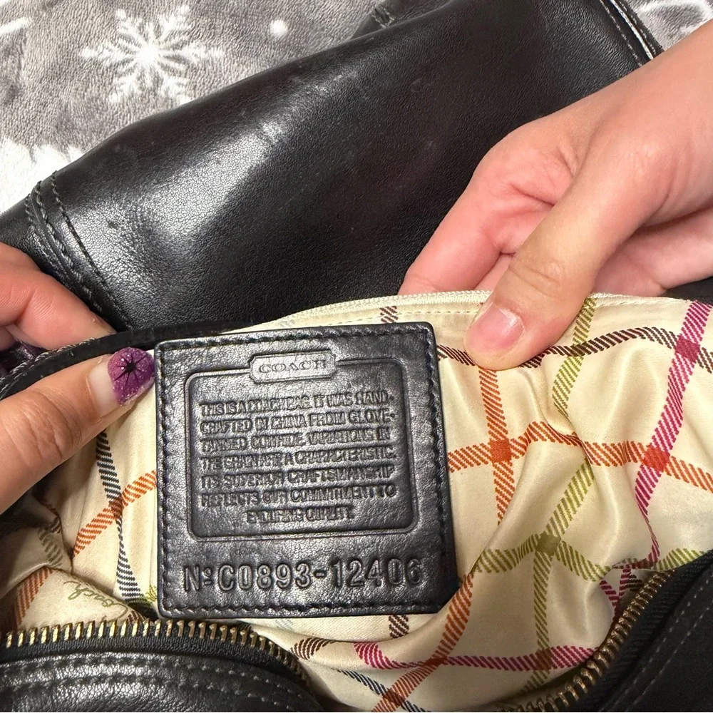 Coach Soho Black Leather Hobo Bag Brass Hardware 12406 - Picture 4 of 11